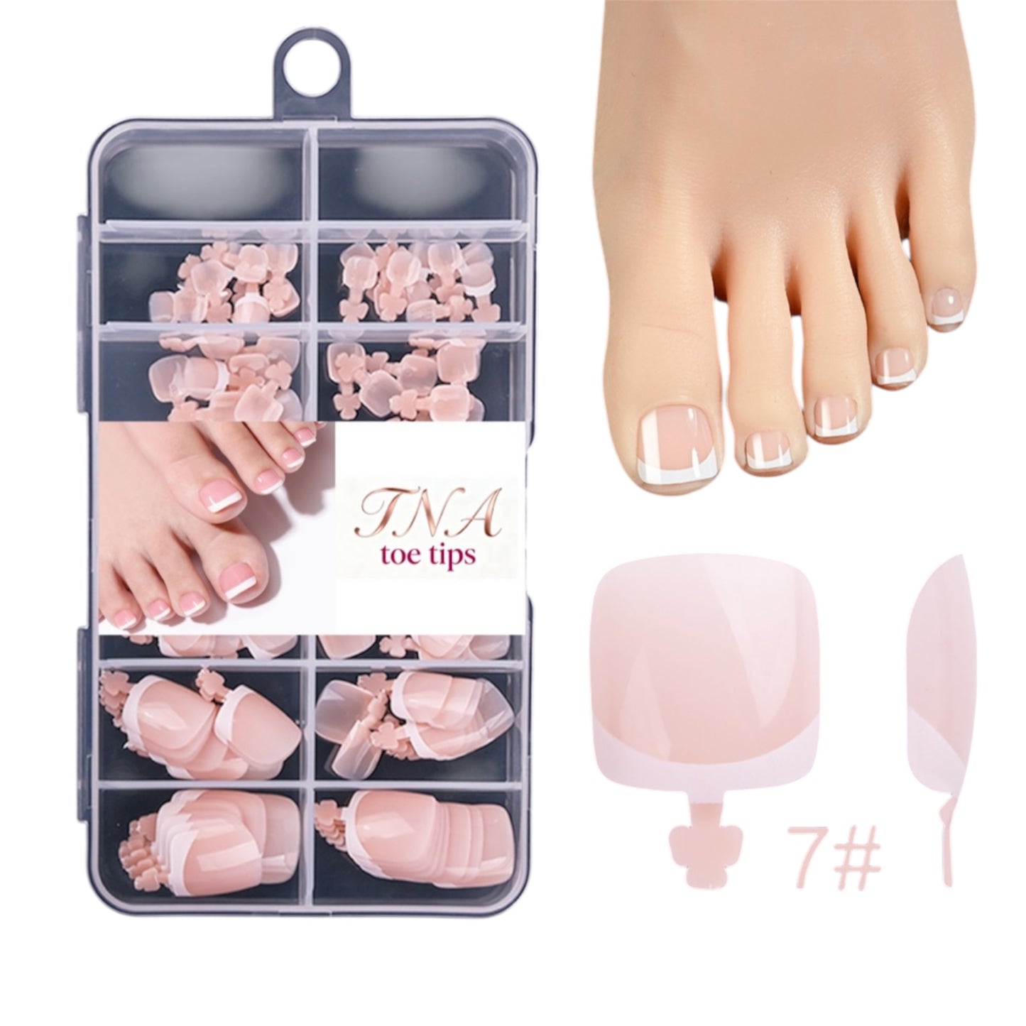 FRENCH TOE TIPS - 120 PCS