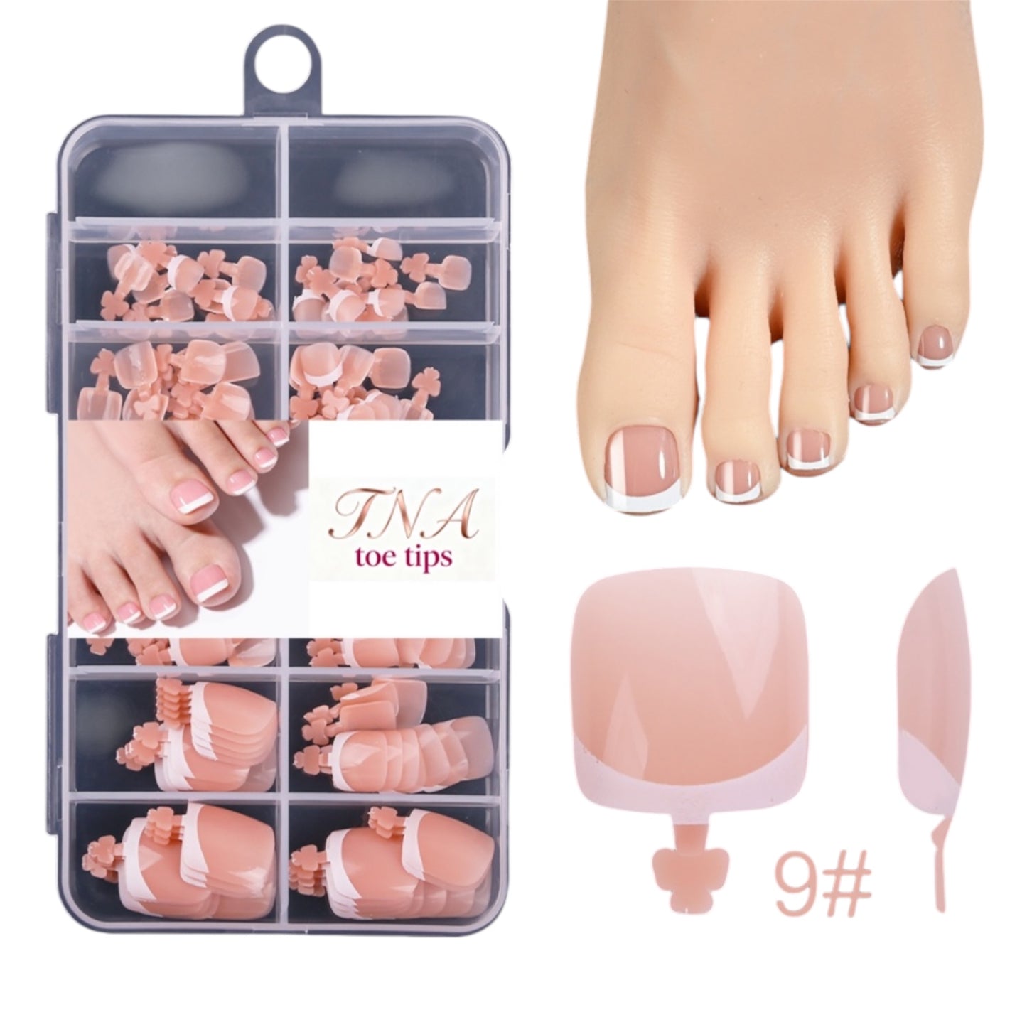 FRENCH TOE TIPS - 120 PCS