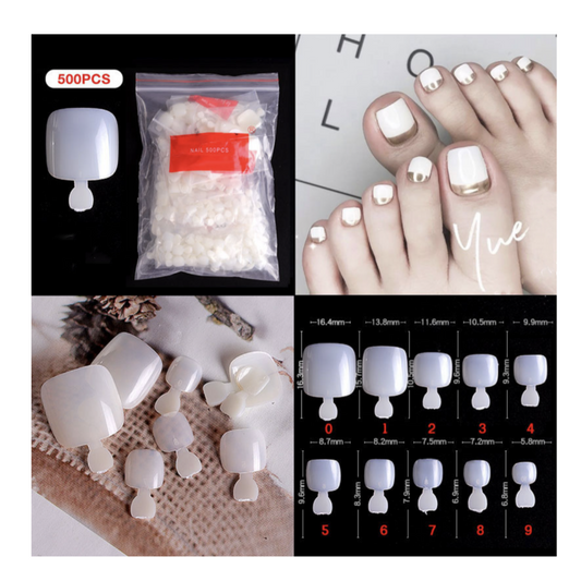 TOE NAIL TIPS  - 500 PCS