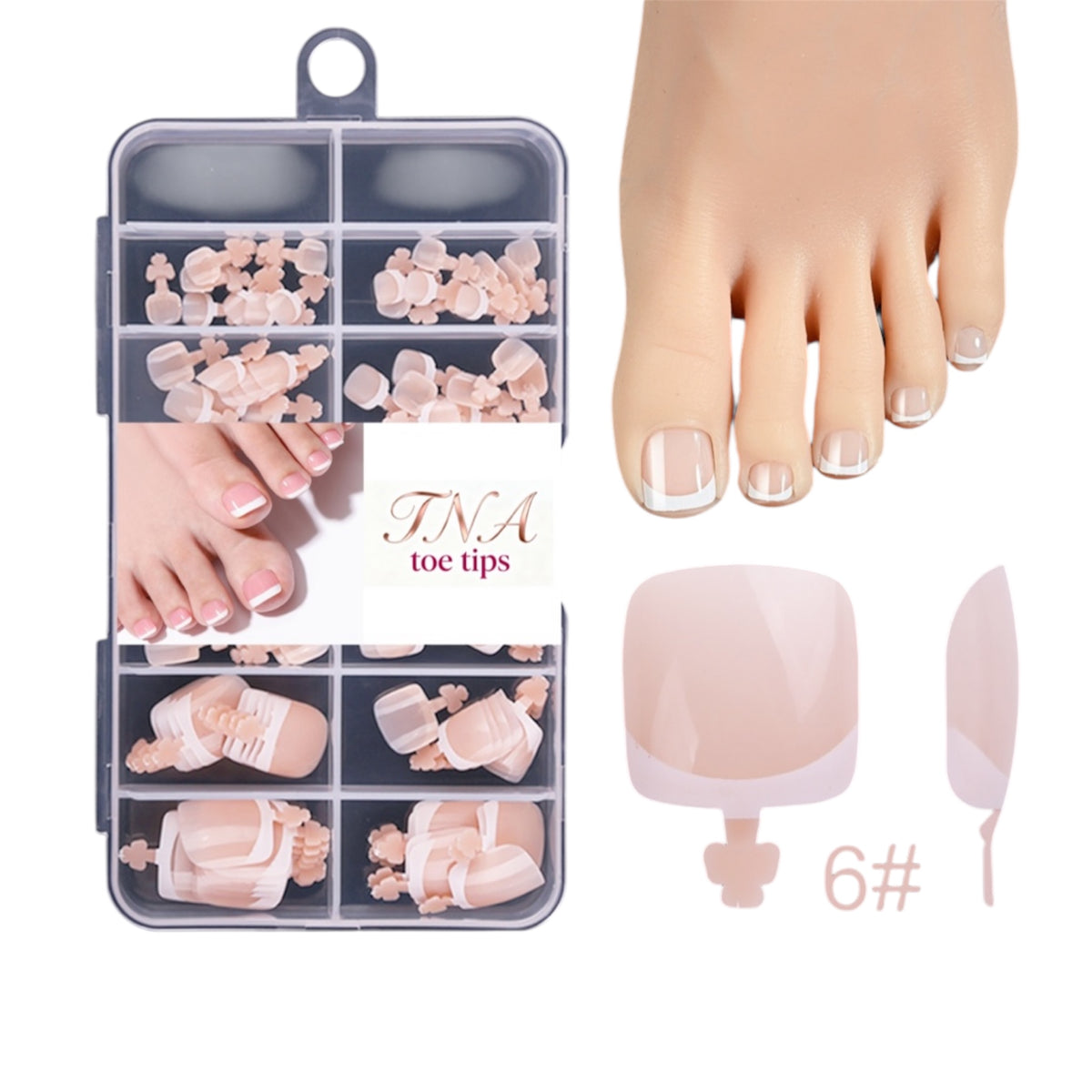 FRENCH TOE TIPS - 120 PCS