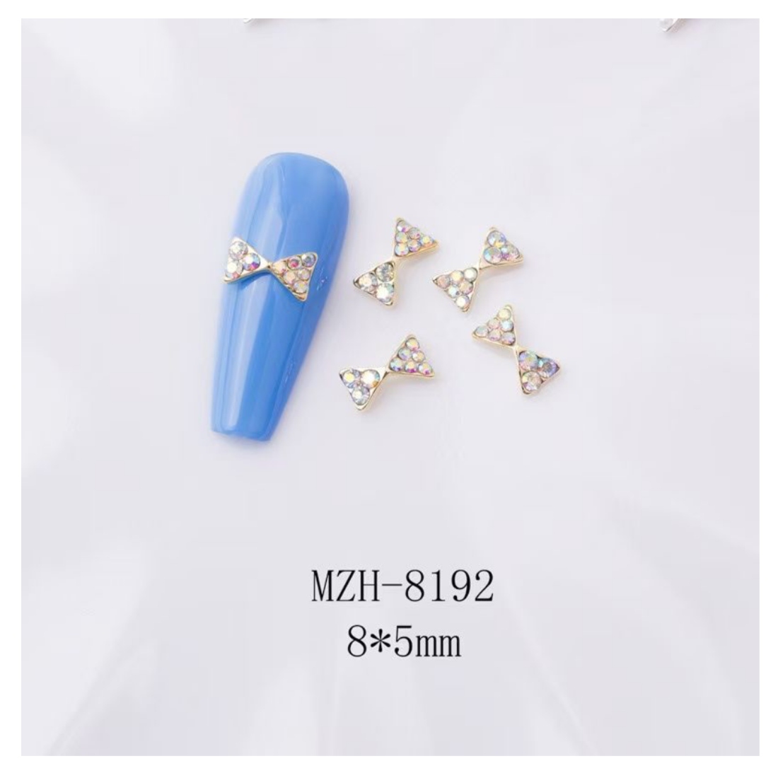 Crown Or Bow Alloy Nail Rhinstone - 5pcs