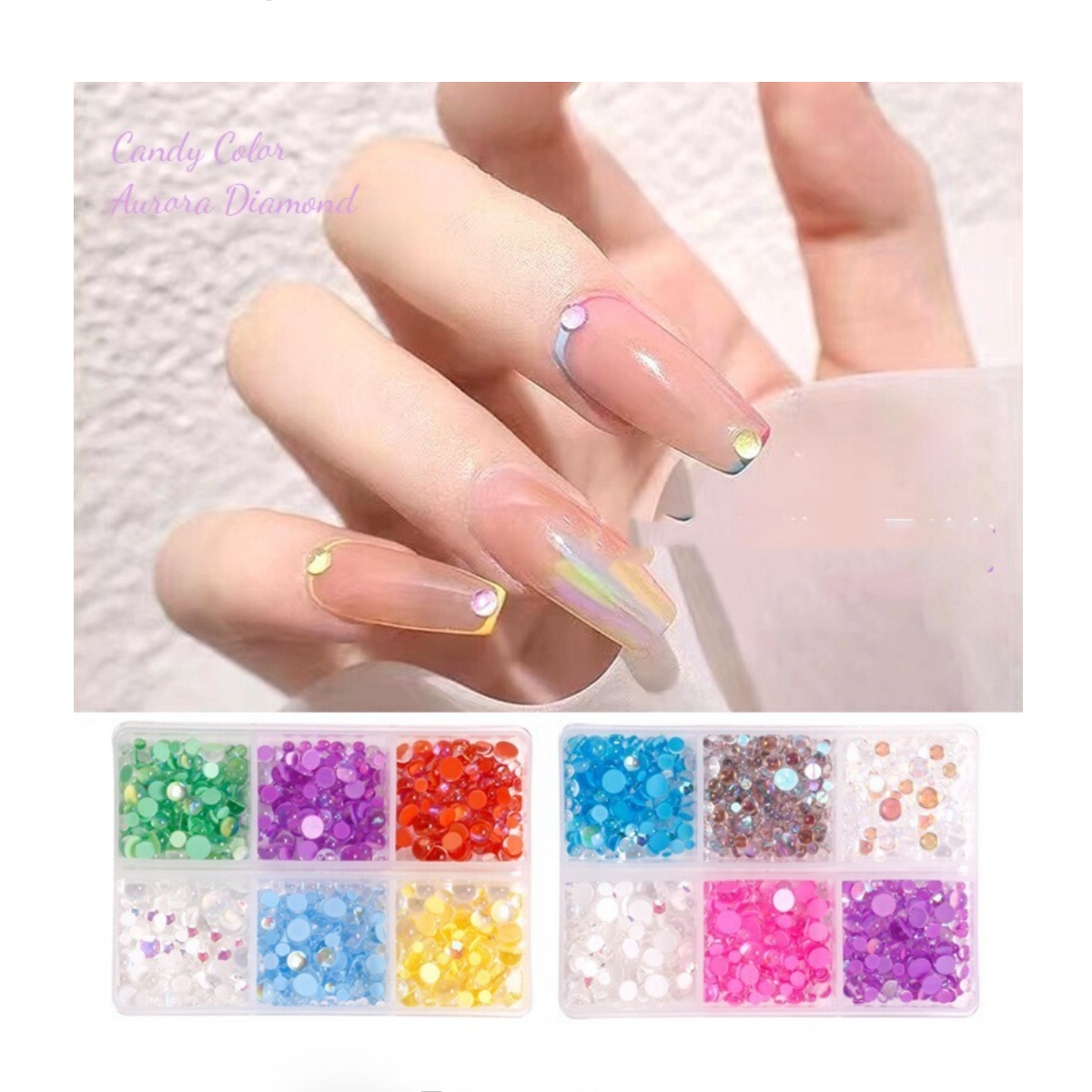Mermaid Nail Decoration / Flat Bottom