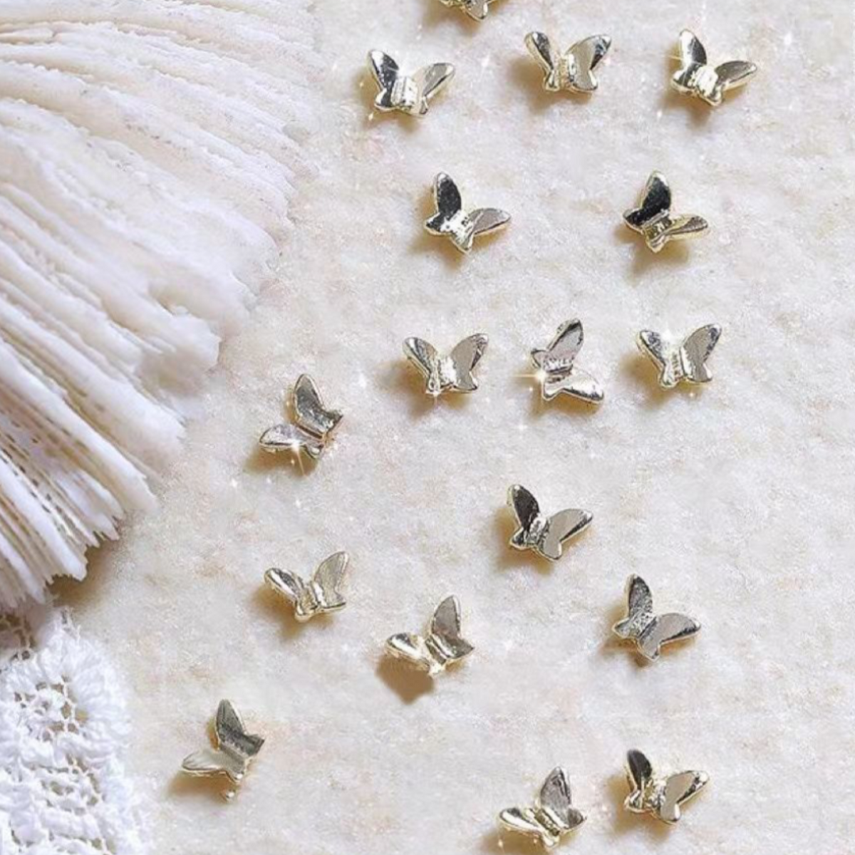 MINI BUTTERFLY NAIL DECORATIONS- 10 PCS