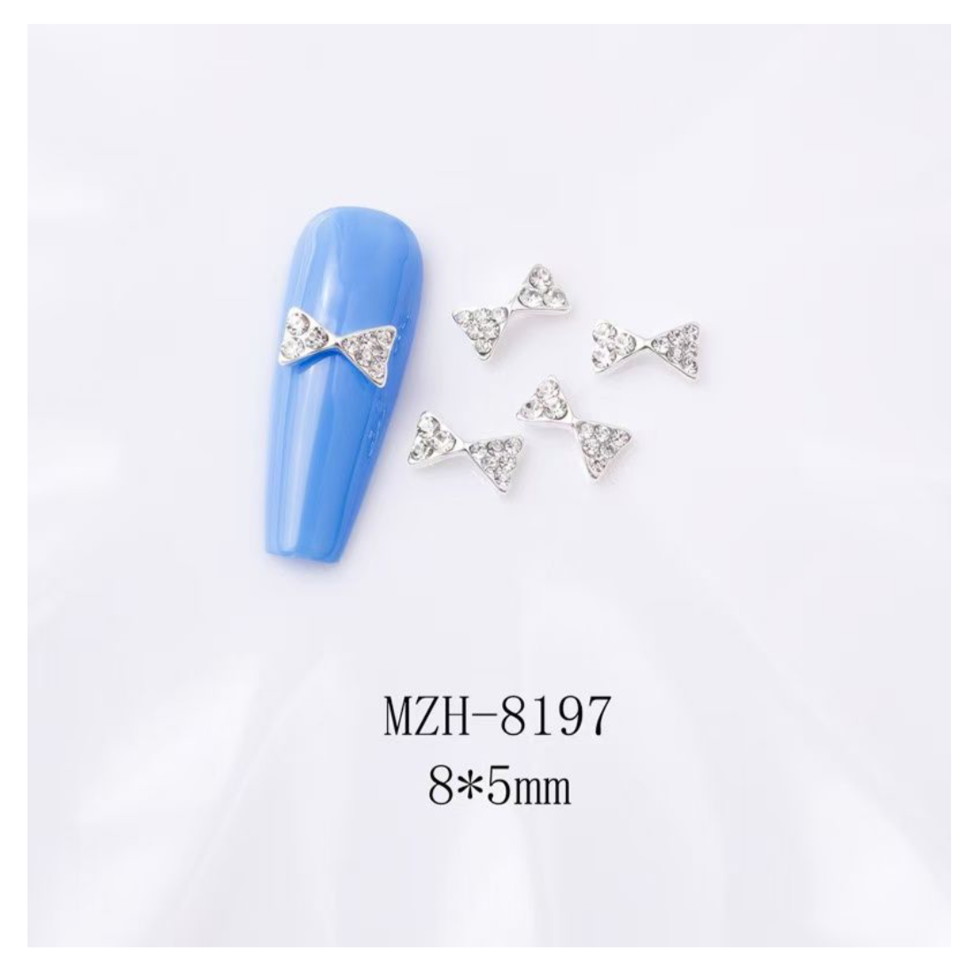 Crown Or Bow Alloy Nail Rhinstone - 5pcs