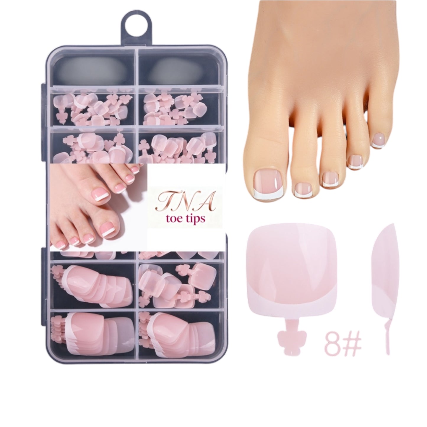 FRENCH TOE TIPS - 120 PCS
