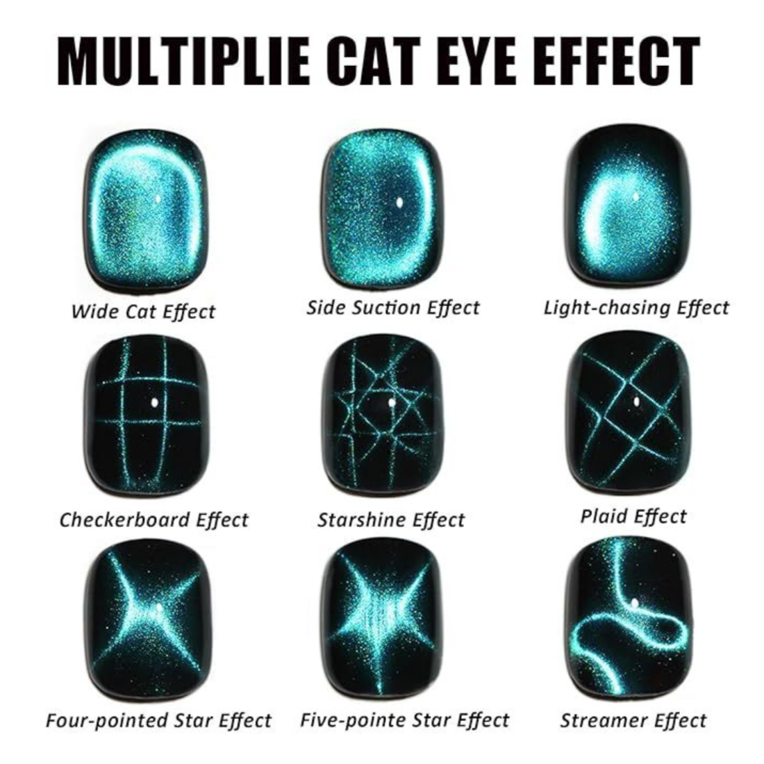 Nail Cat eye Magnet Square