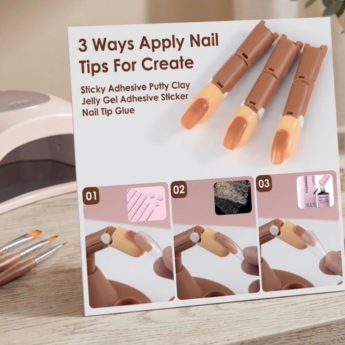 FLEXIBLE MOVABLE PRACTICE FINGERS 3 pcs + STAND