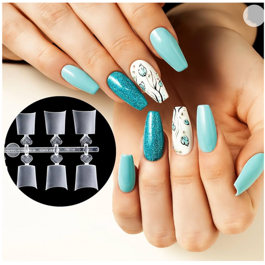 SHORT COFFIN FULL COVER SOFT GEL NAIL TIPS