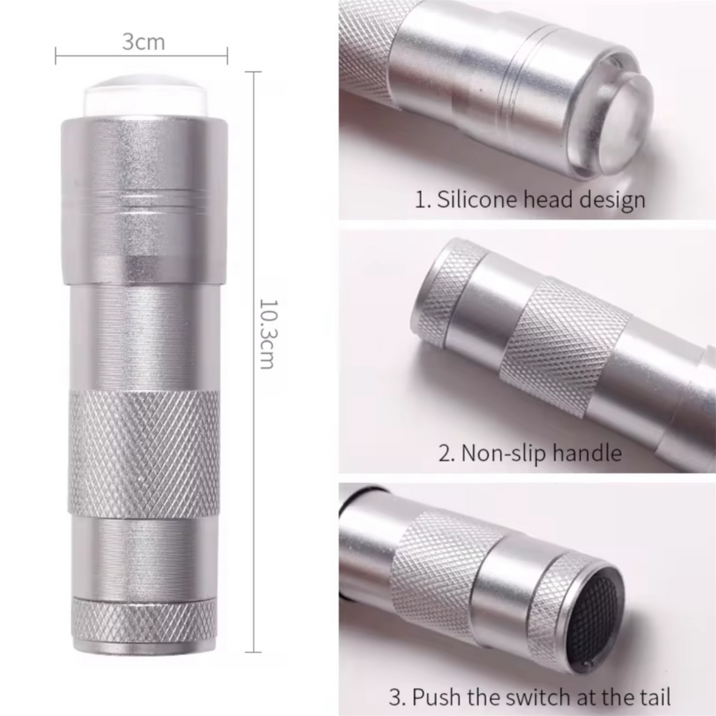 SILVER TORCH UV LAMP WITH STAMPER