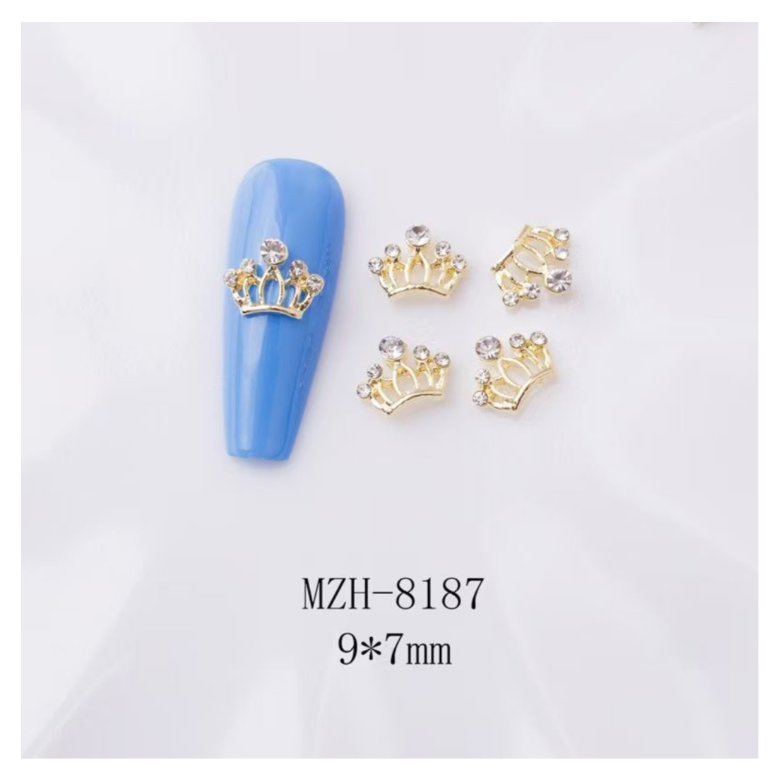 Crown Or Bow Alloy Nail Rhinstone - 5pcs