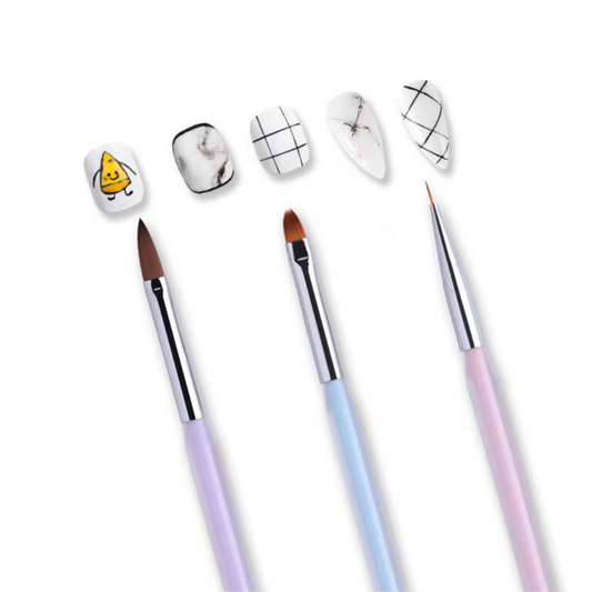 Manicure Brush - 3 pcs Set