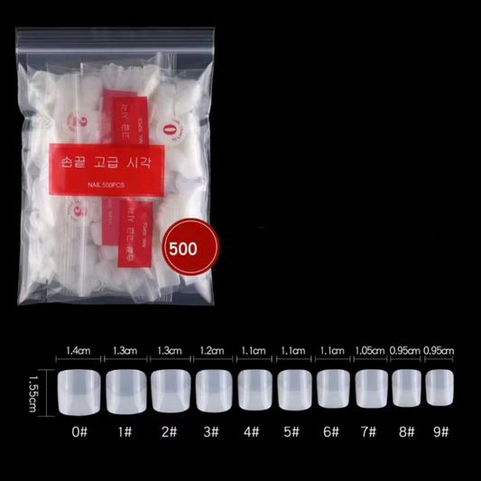 TOE NAIL TIPS  - 500 PCS