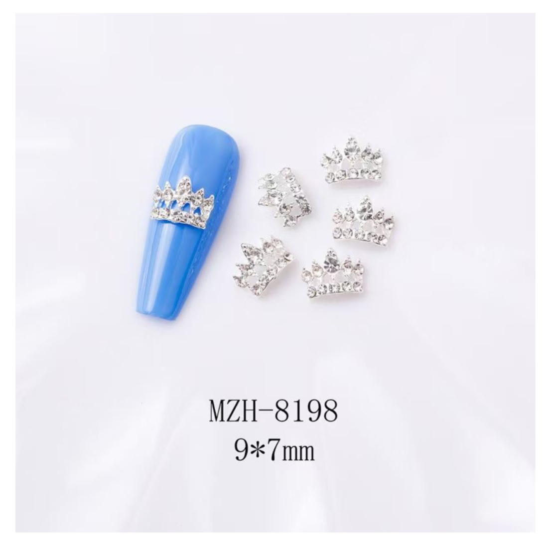 Crown Or Bow Alloy Nail Rhinstone - 5pcs