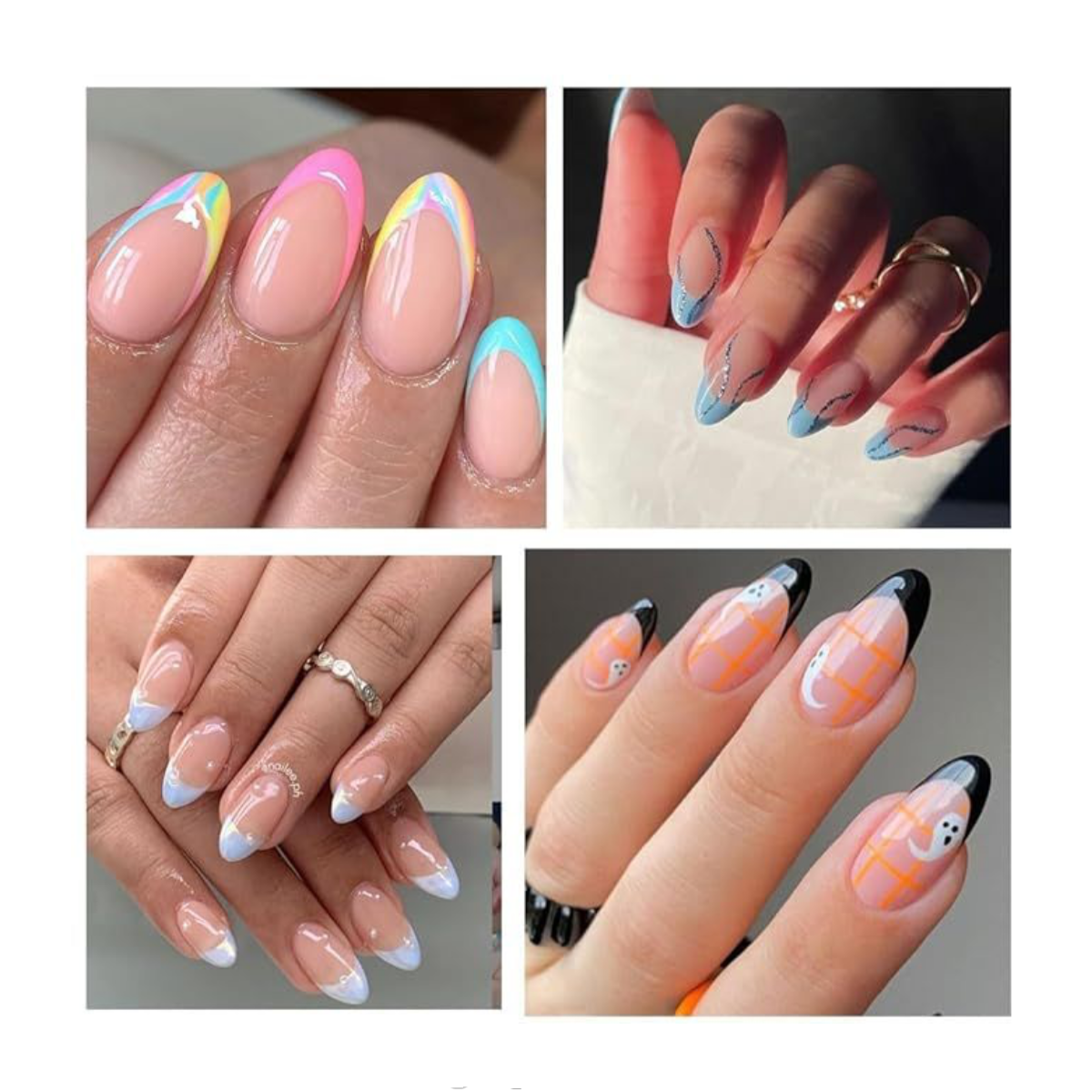 HALF COVER OVAL NAIL TIPS - CLEAR MATT - 300 PCS