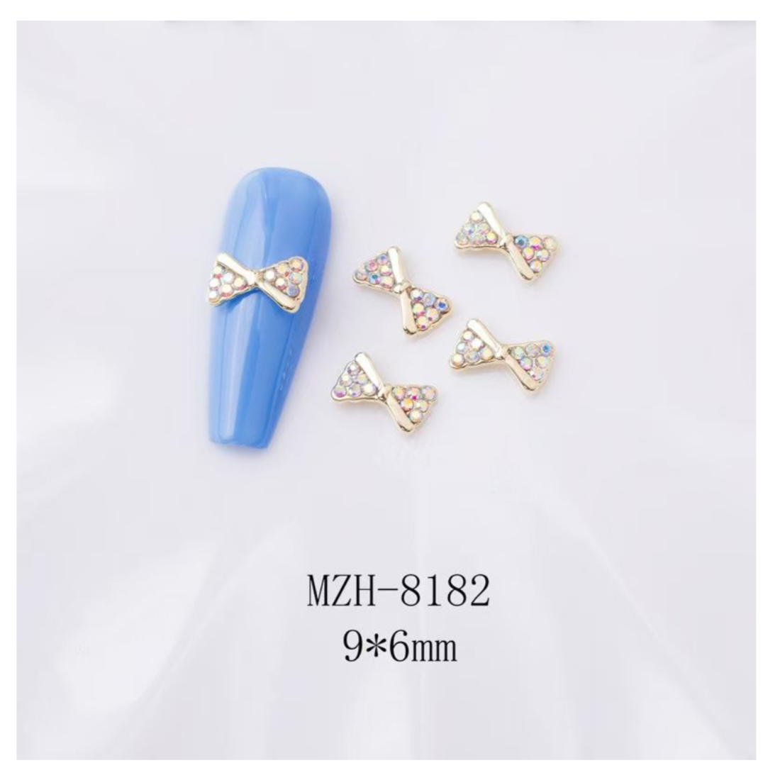 Crown Or Bow Alloy Nail Rhinstone - 5pcs