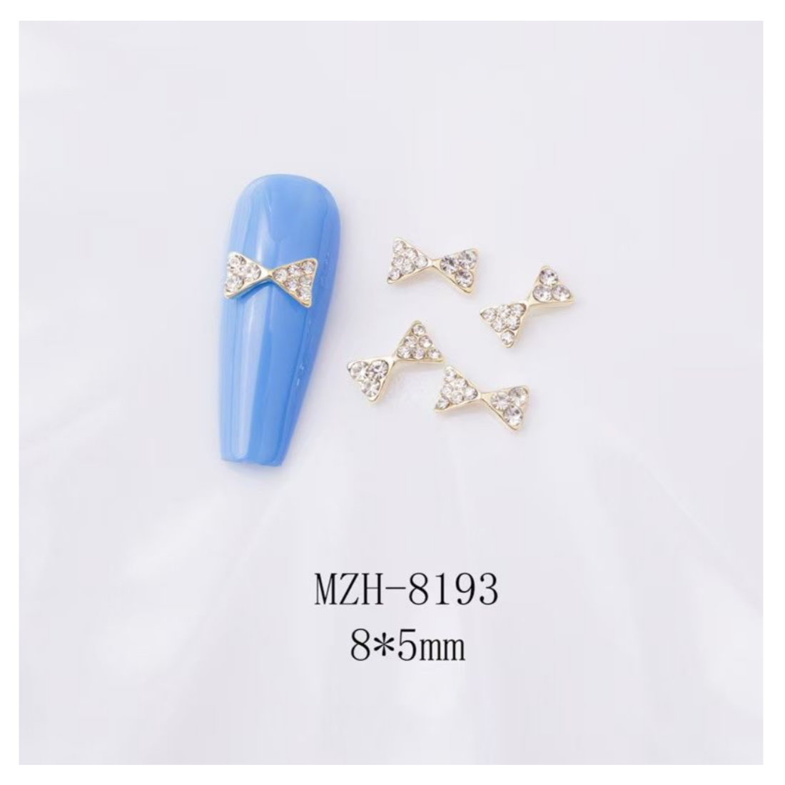 Crown Or Bow Alloy Nail Rhinstone - 5pcs