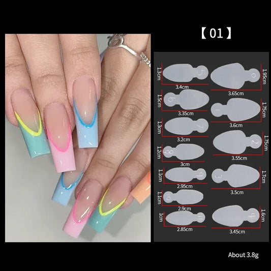 Reusable French Silicon Sticker Nail Dual Form