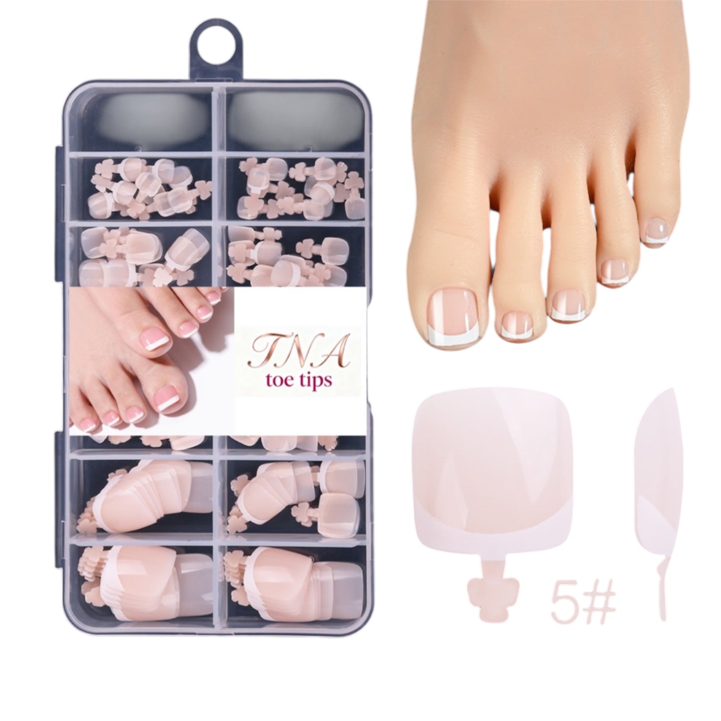 FRENCH TOE TIPS - 120 PCS