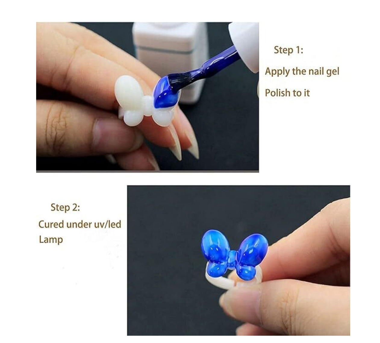 Butterfly Ring Nail Colour Display - 50pcs