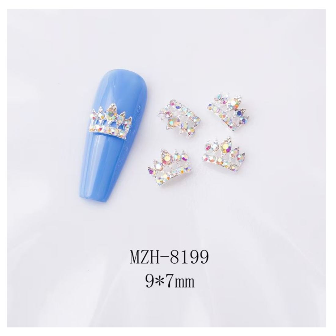 Crown Or Bow Alloy Nail Rhinstone - 5pcs