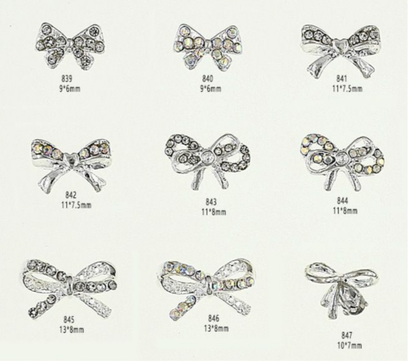 Bows - Alloy Nail Rhinestone - 5pcs