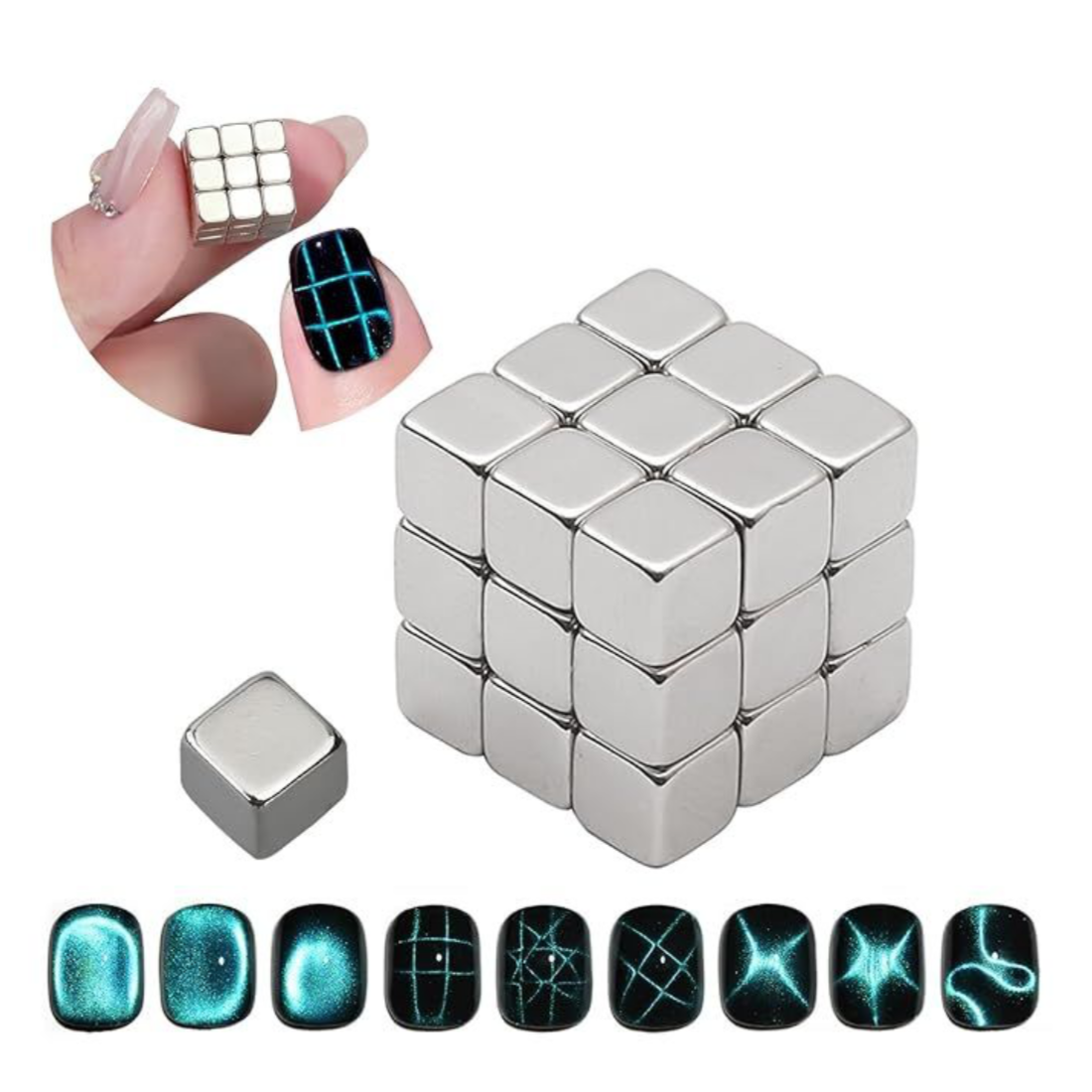 Nail Cat eye Magnet Square