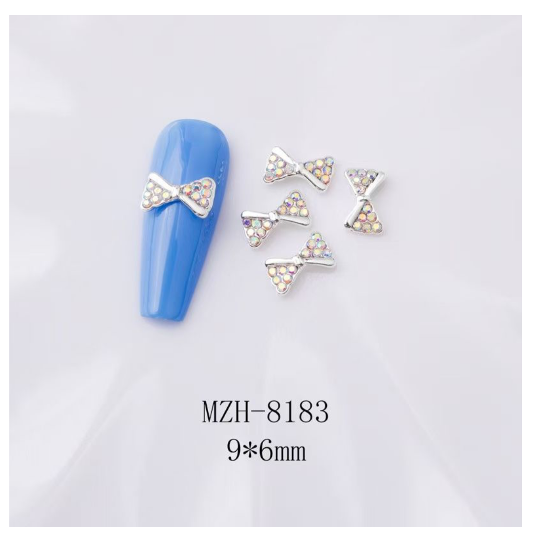 Crown Or Bow Alloy Nail Rhinstone - 5pcs