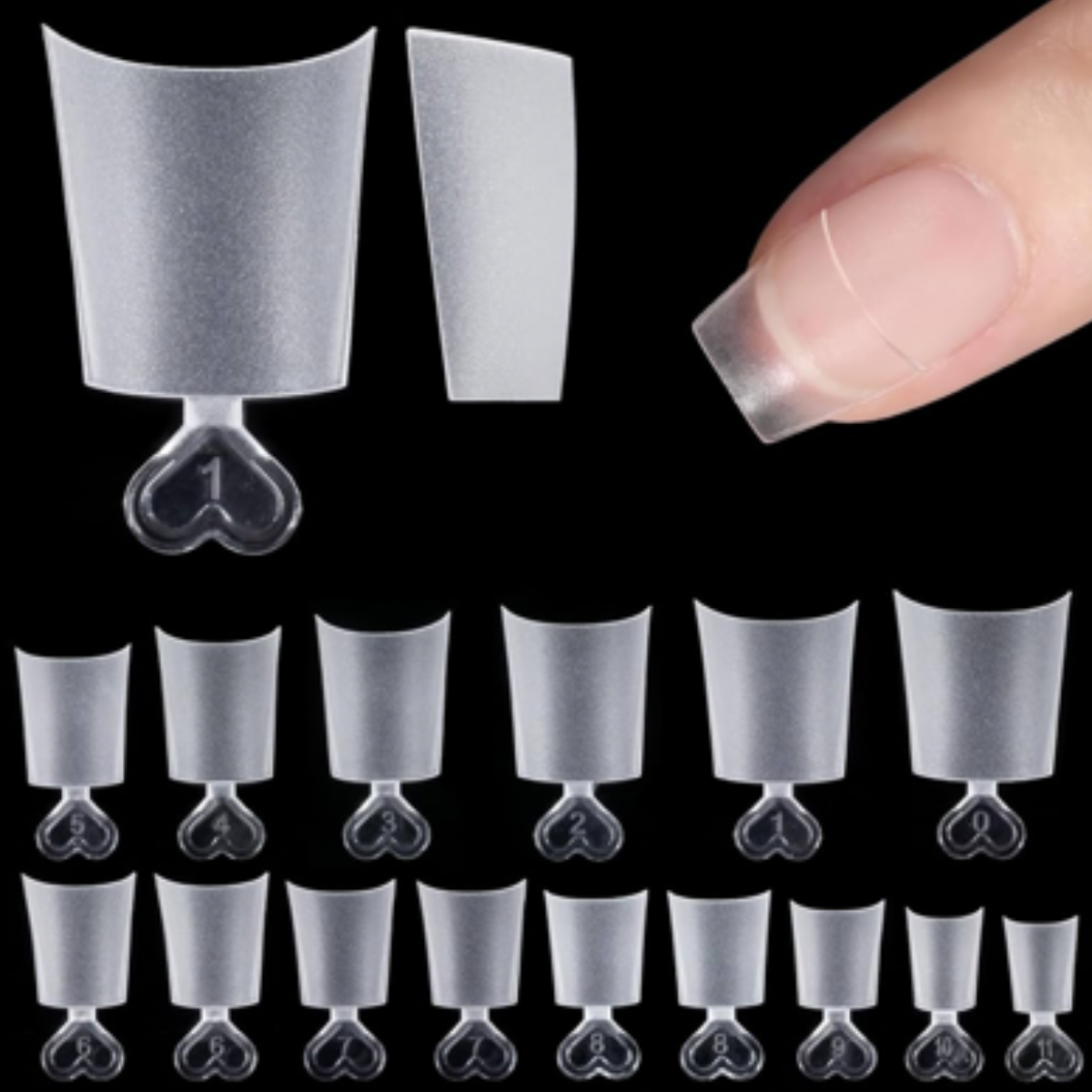 SHORT COFFIN FULL COVER SOFT GEL NAIL TIPS