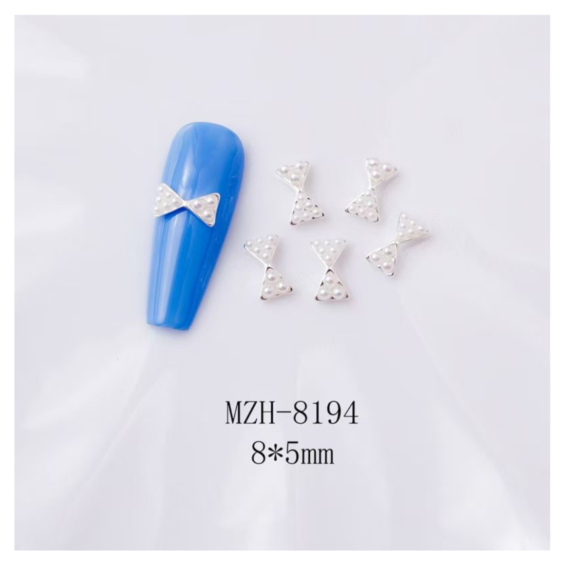 Crown Or Bow Alloy Nail Rhinstone - 5pcs