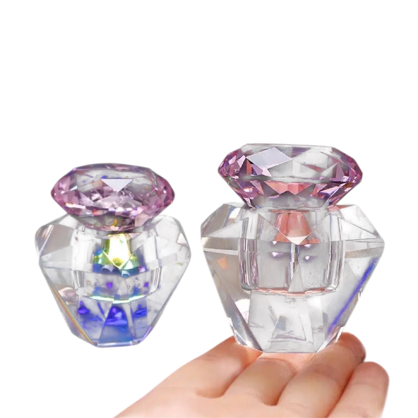 ACRYLIC GLASS CUP WITH DIAMOND LID