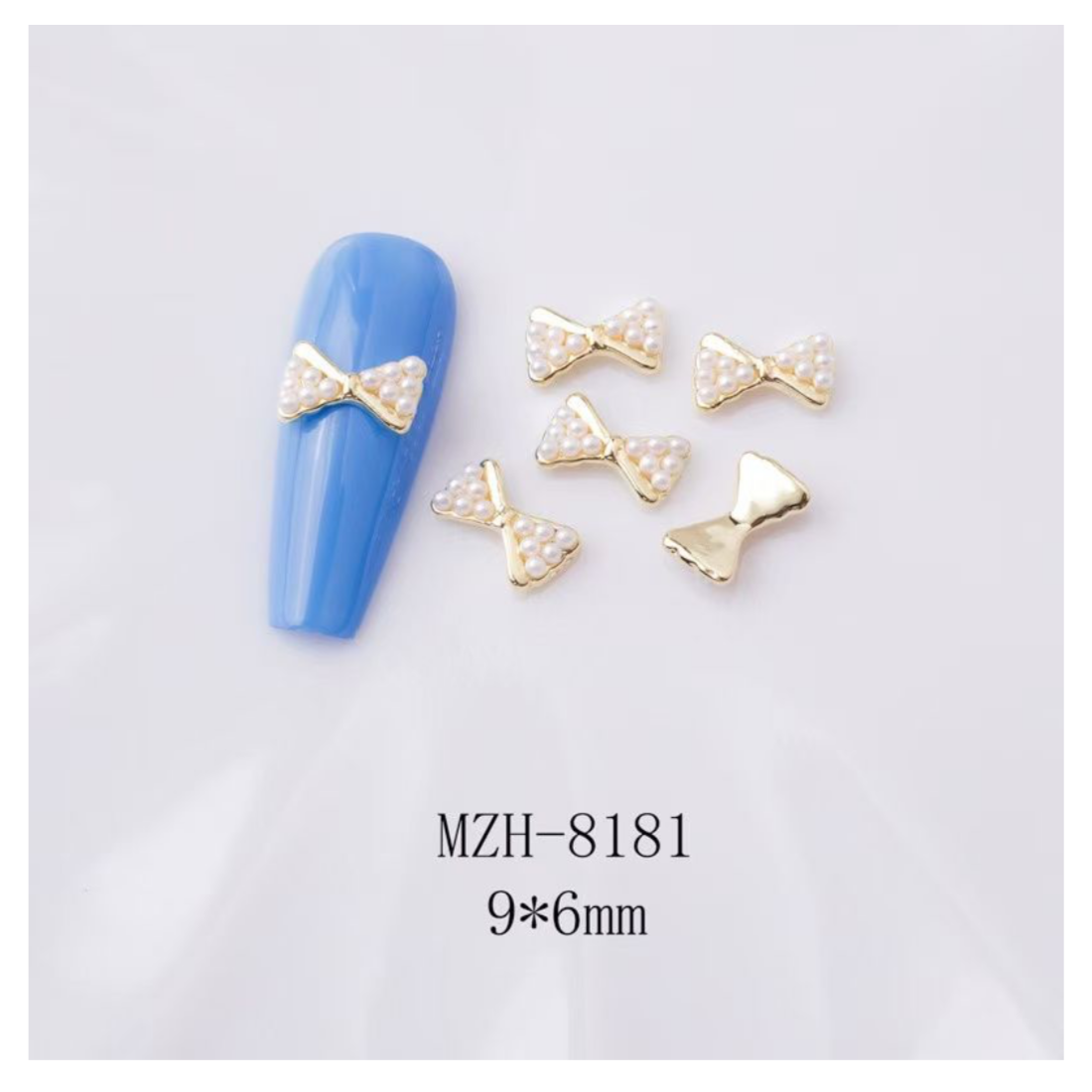 Crown Or Bow Alloy Nail Rhinstone - 5pcs