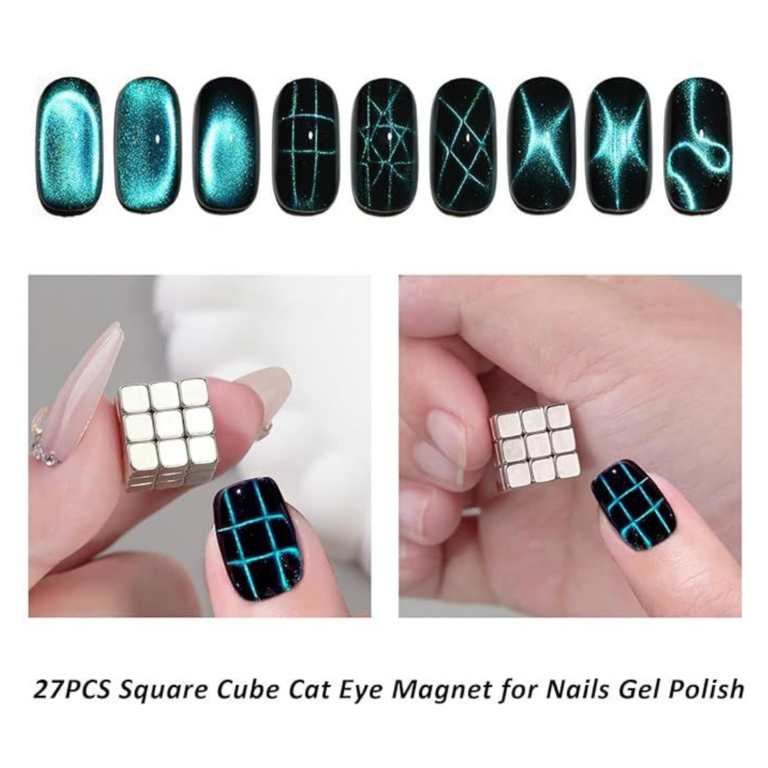 Nail Cat eye Magnet Square