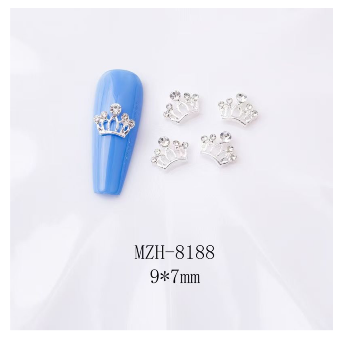 Crown Or Bow Alloy Nail Rhinstone - 5pcs