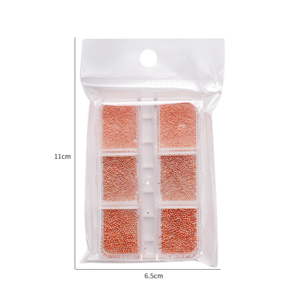 Nail Art steel Caviar Balls - 6 grid