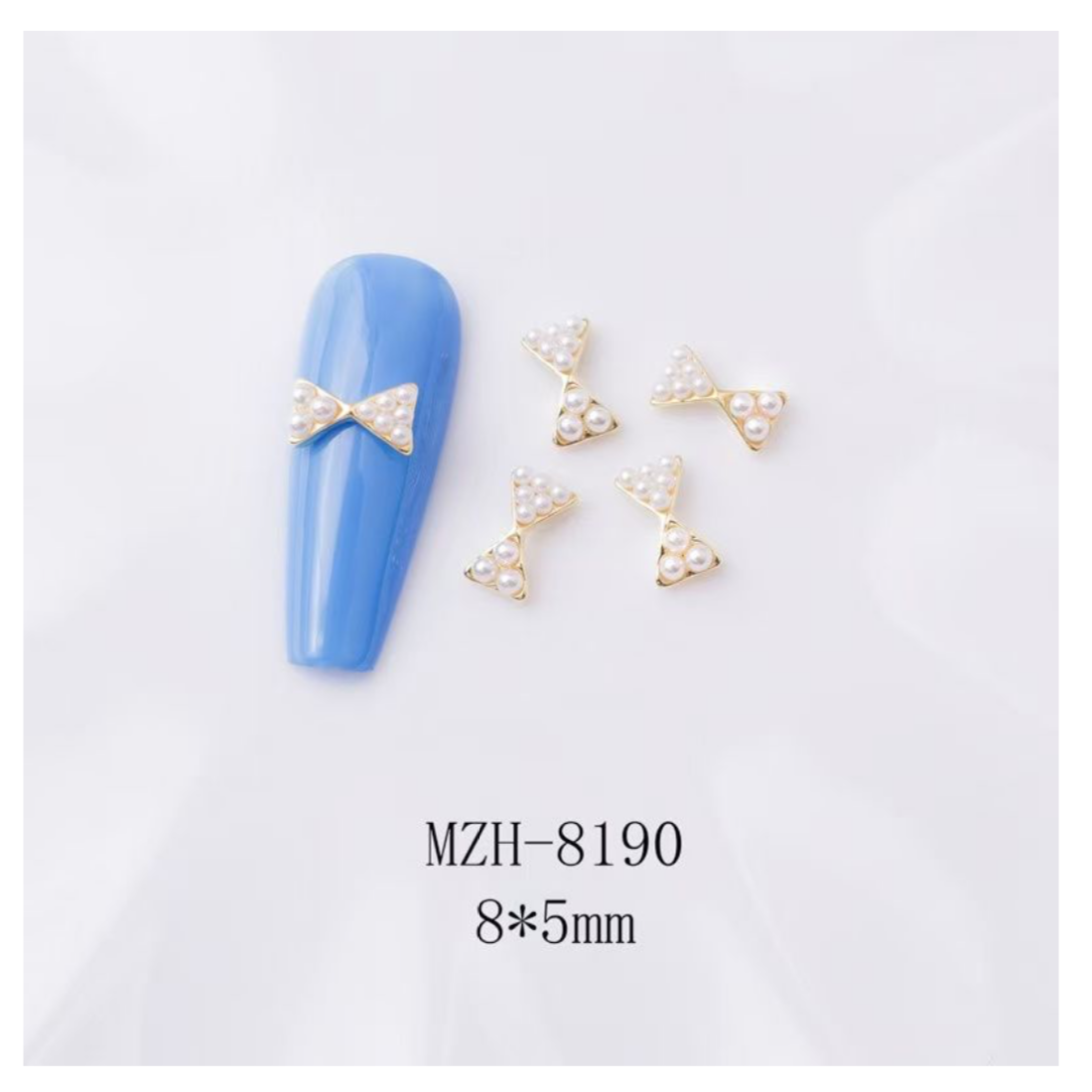 Crown Or Bow Alloy Nail Rhinstone - 5pcs