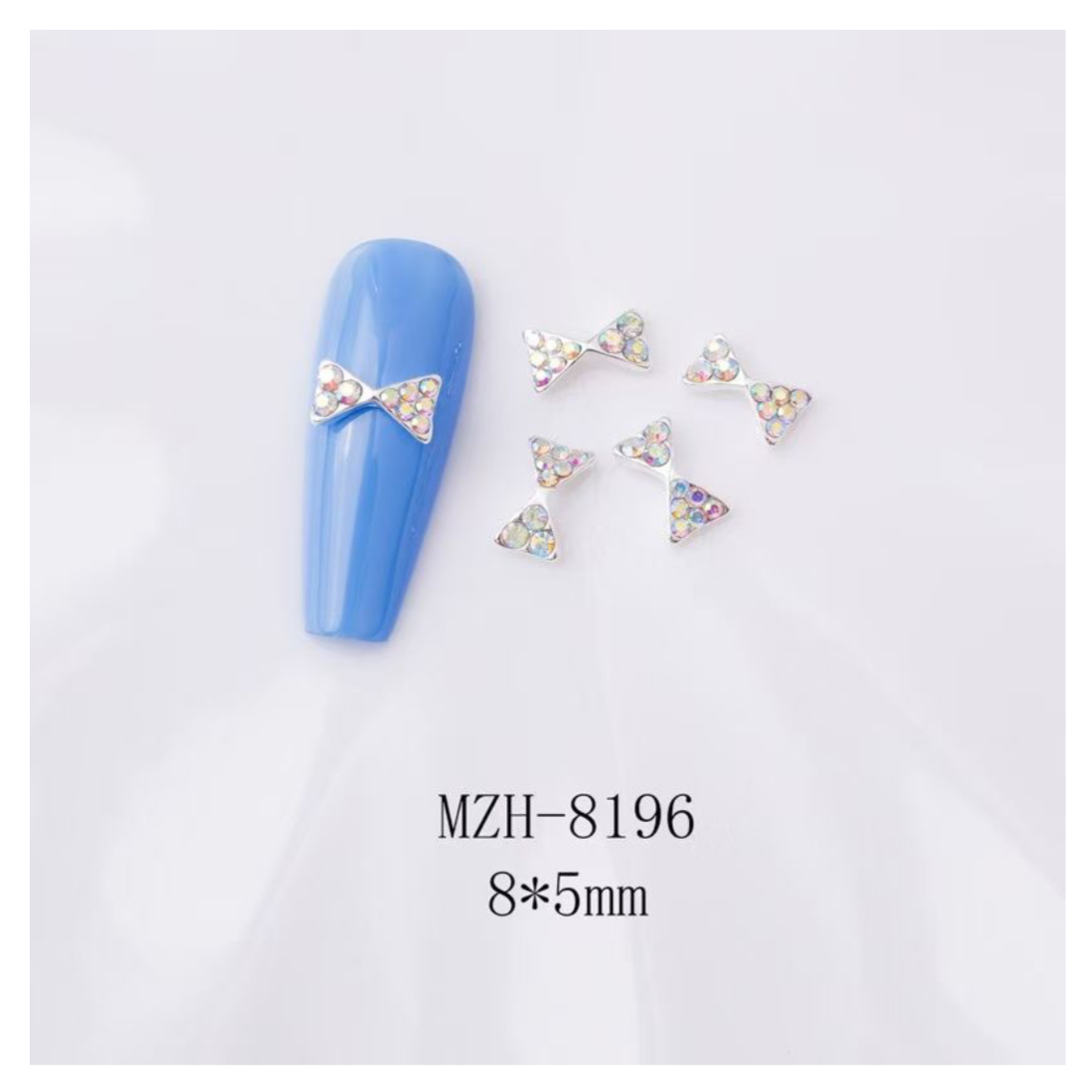 Crown Or Bow Alloy Nail Rhinstone - 5pcs