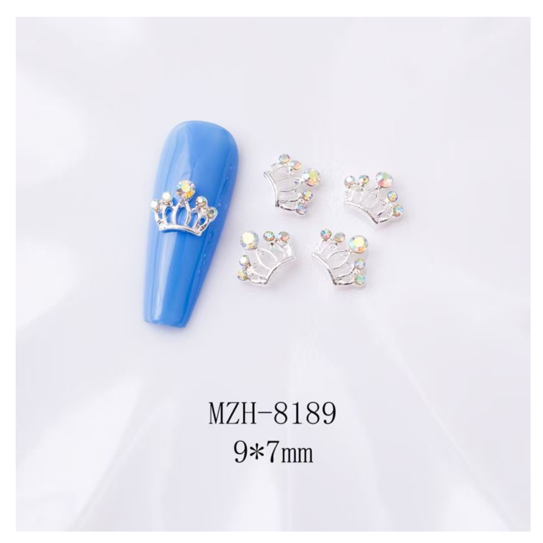 Crown Or Bow Alloy Nail Rhinstone - 5pcs
