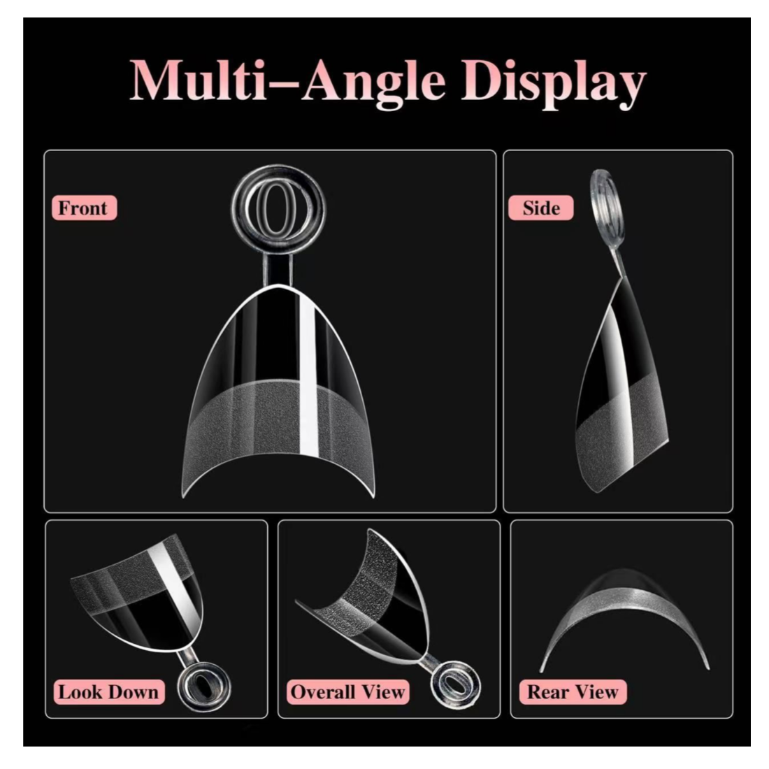 Extra Short Half Cover Soft Gel Nail Clear Tips - 600pcs