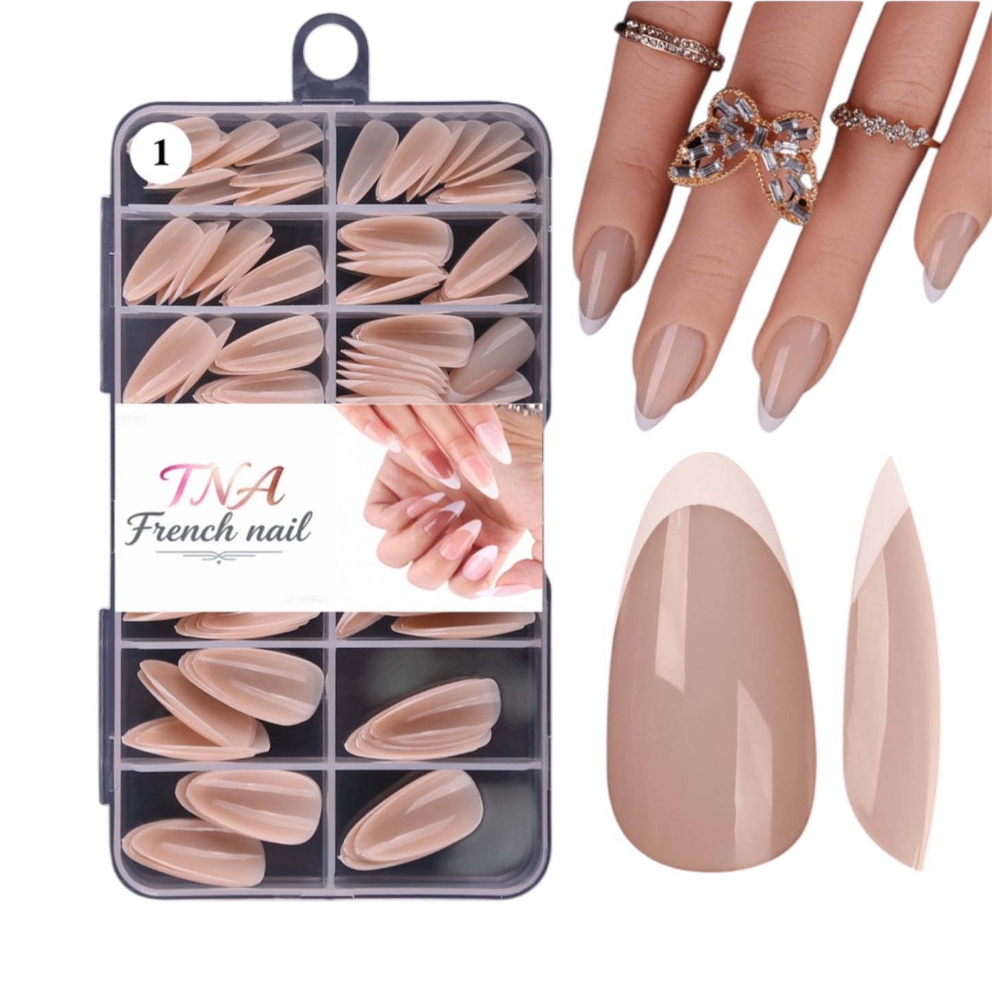FRENCH TIPS - 120 PCS