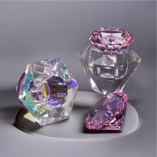 ACRYLIC GLASS CUP WITH DIAMOND LID