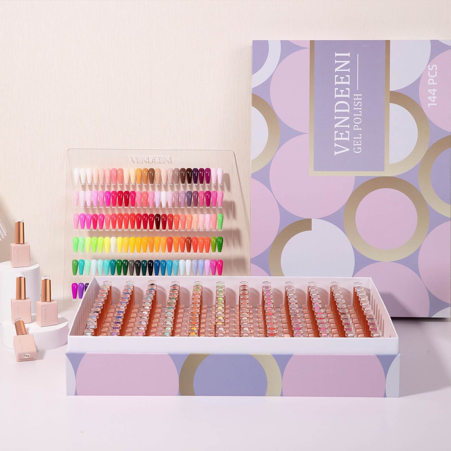 VENDEENI UV GEL POLISH - 144 pcs BOX SET - SUMMER COLLECTION WITH FREE COLOUR CHART INCLUDED