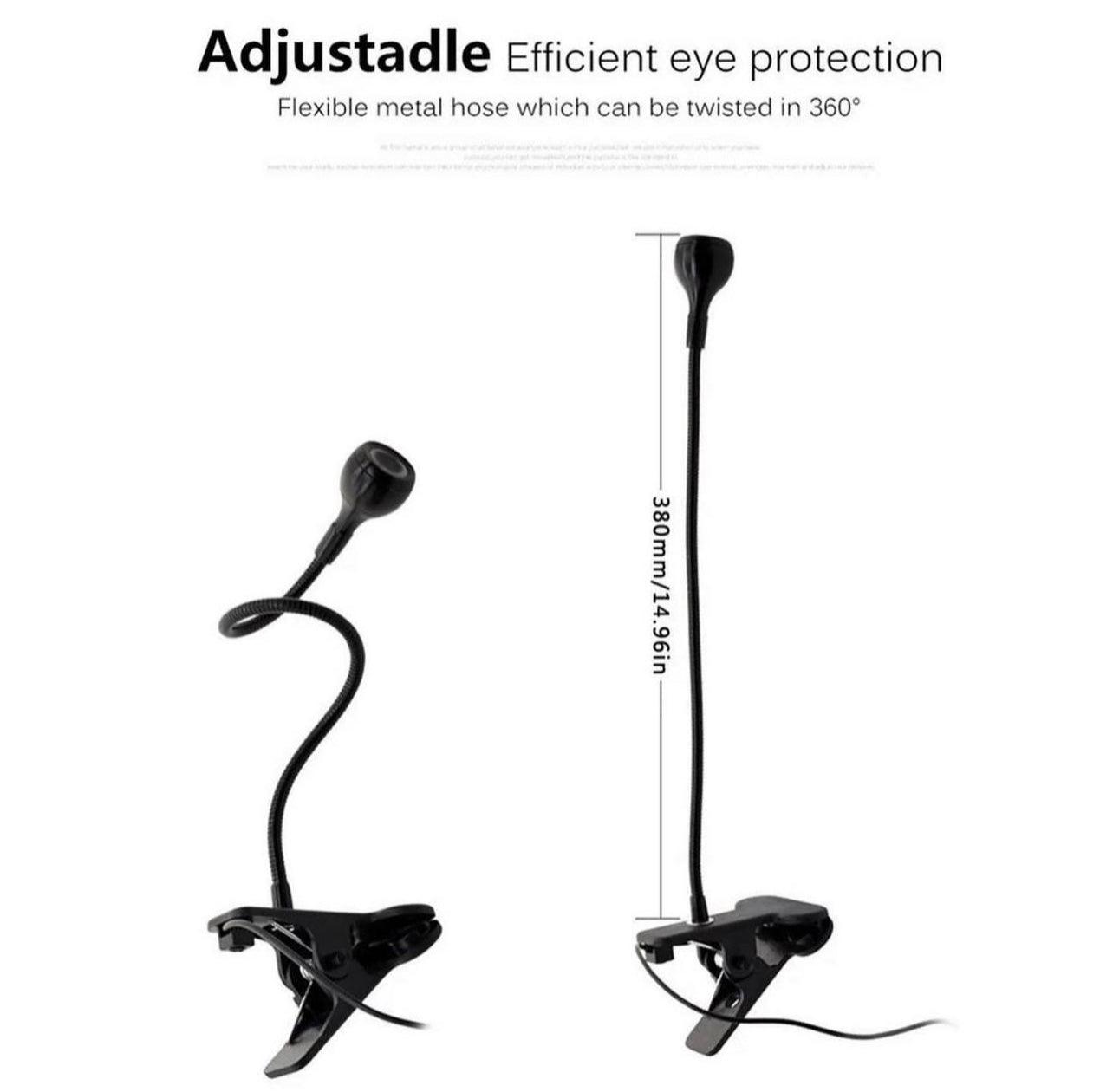 Flexible Nail Uv/Led light + table clip- Black
