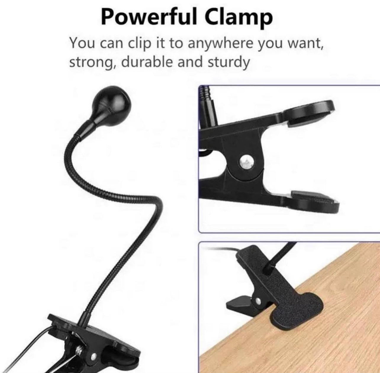 Flexible Nail Uv/Led light + table clip- Black