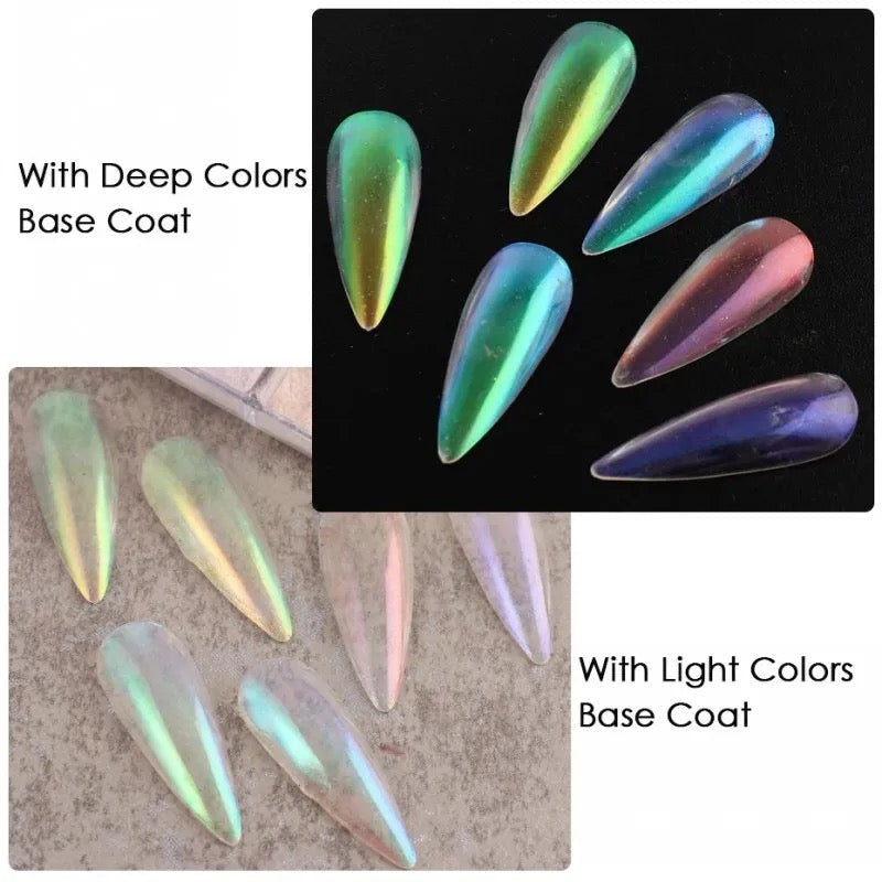 Pearl Nail Mirror Powder - 6 pcs