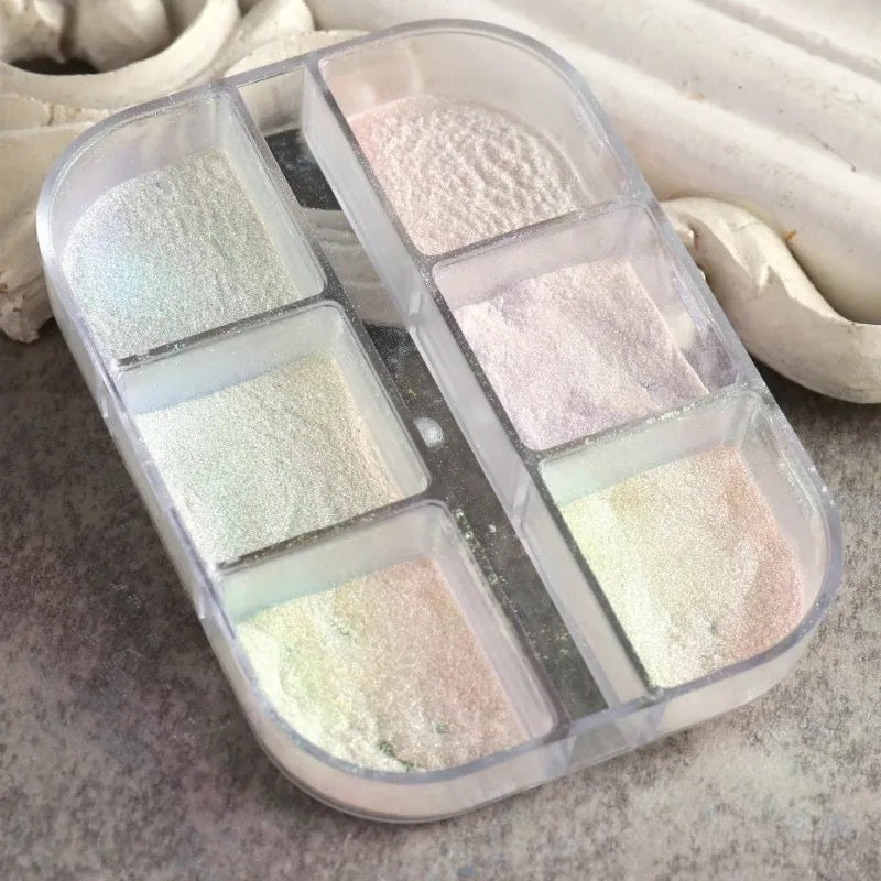 Pearl Nail Mirror Powder - 6 pcs