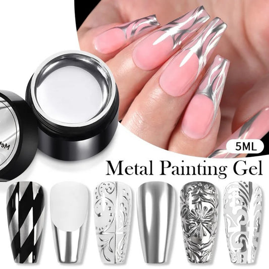 Metal Silver Uv Gel- 5 ml