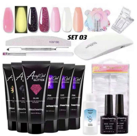 POLY GEL NAIL SET 3 - 16 PCS