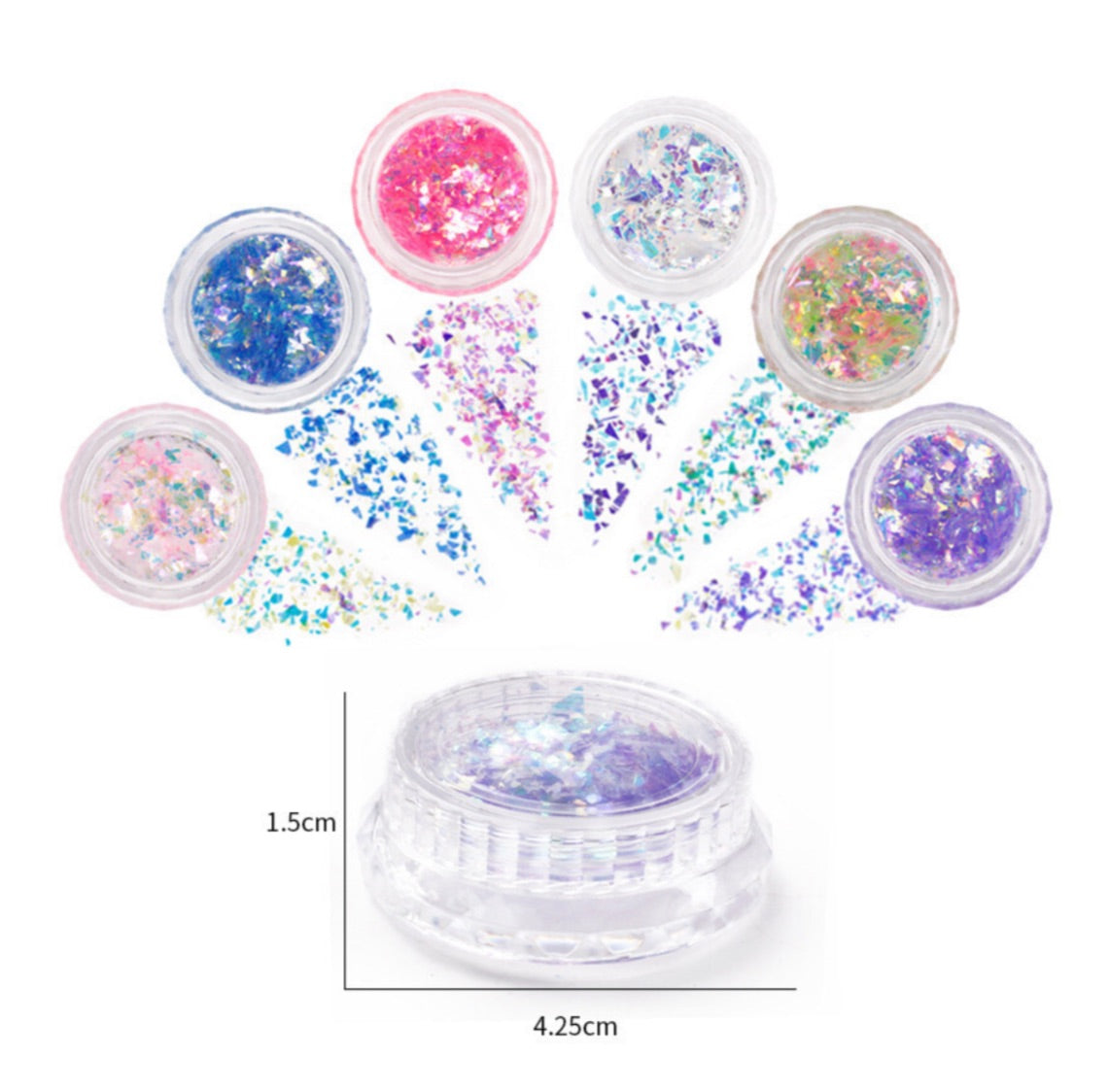 Chip Nail Decoration - 6 pcs set