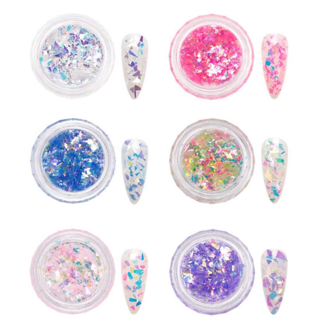 Chip Nail Decoration - 6 pcs set