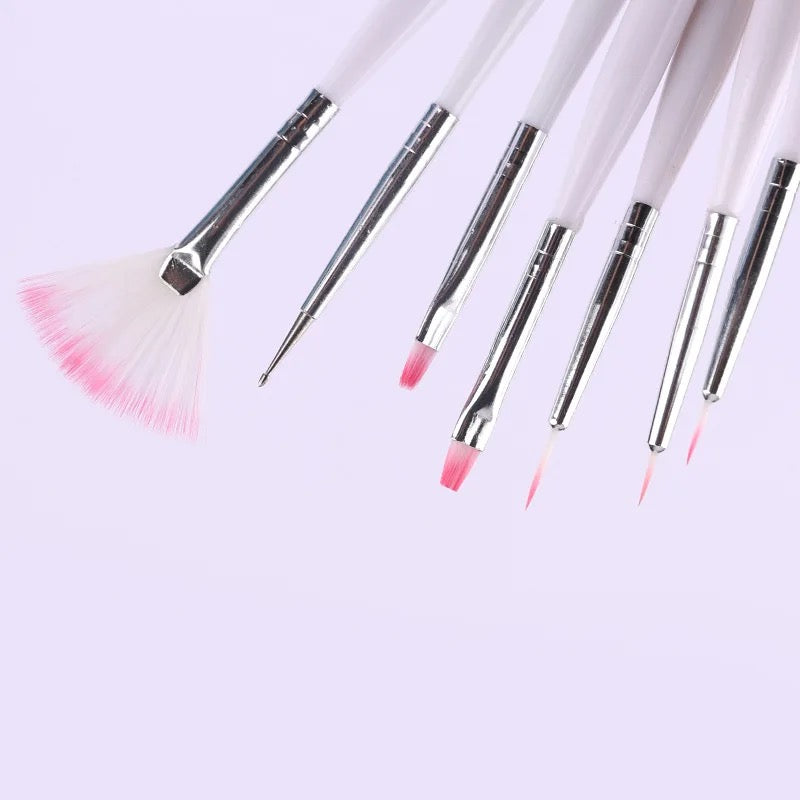 Manicure Brush Set - 7 pcs